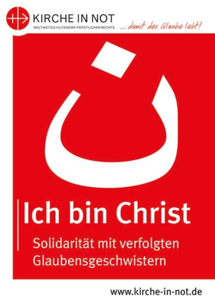 Nasrani-Plakat „Ich bin Christ“
