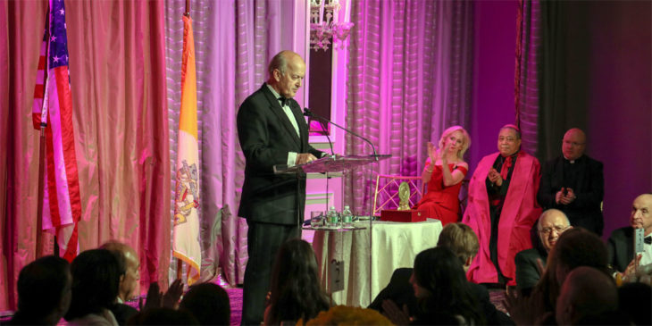 Thomas Heine-Geldern bei der Dankesrede.