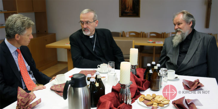 Dr. Josef Dohrenbusch, Erzbischof Pierbattista Pizzaballa, Pater Hermann-Josef Hubka.