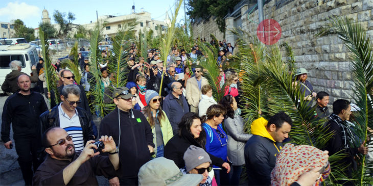 Palmsonntag-Prozession in Jerusalem.