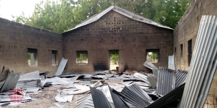 Eine von Boko Haram zerstörte Kirche in Nigeria.
