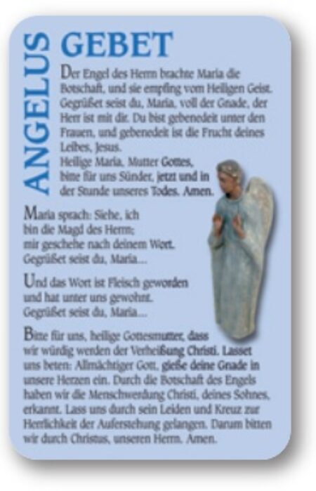 Gebetskarte <br class=”clear” />„Angelusgebet”