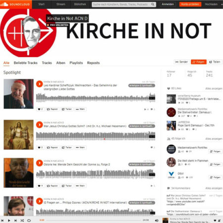 Soundcloud-Angebot von KIRCHE IN NOT Deutschland