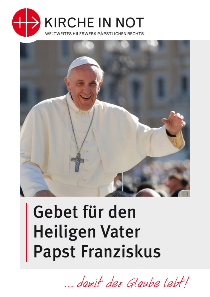Gebetsblatt: <br class=”clear” />Gebet für Papst Franziskus
